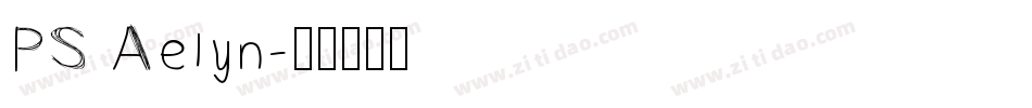 PS Aelyn字体转换